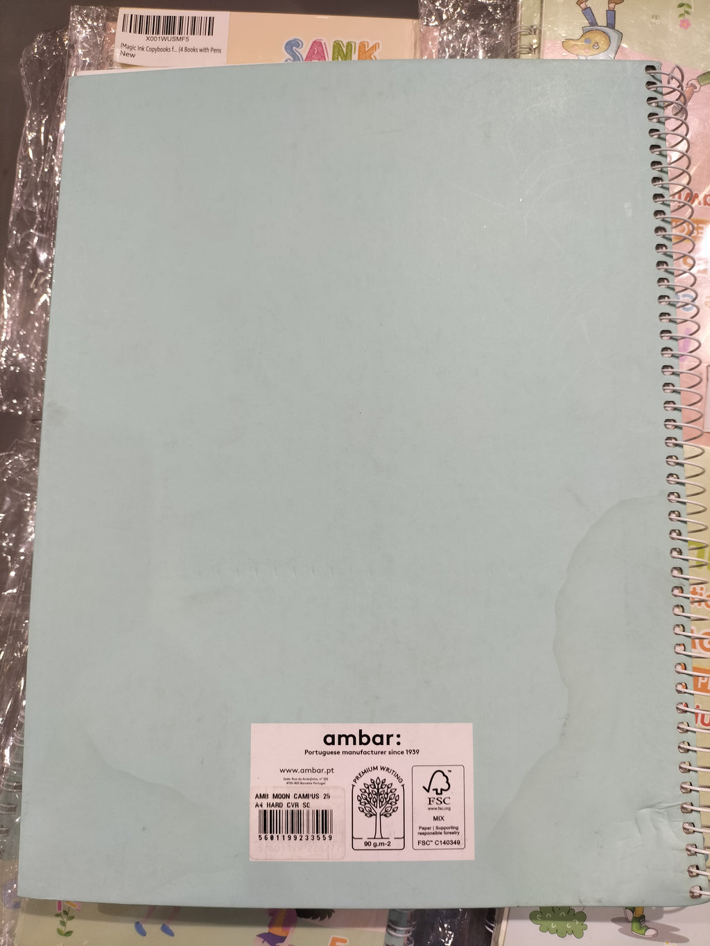 Ambar Moon Flower Sky Blue Notebook