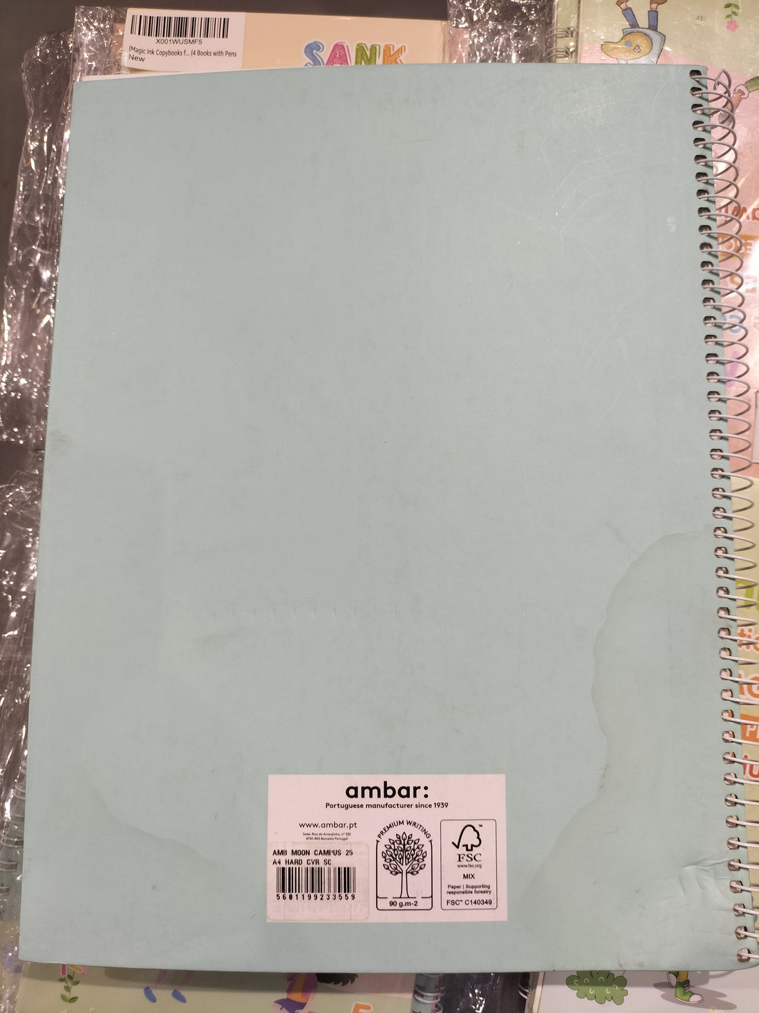 Ambar Moon Flower Sky Blue Notebook
