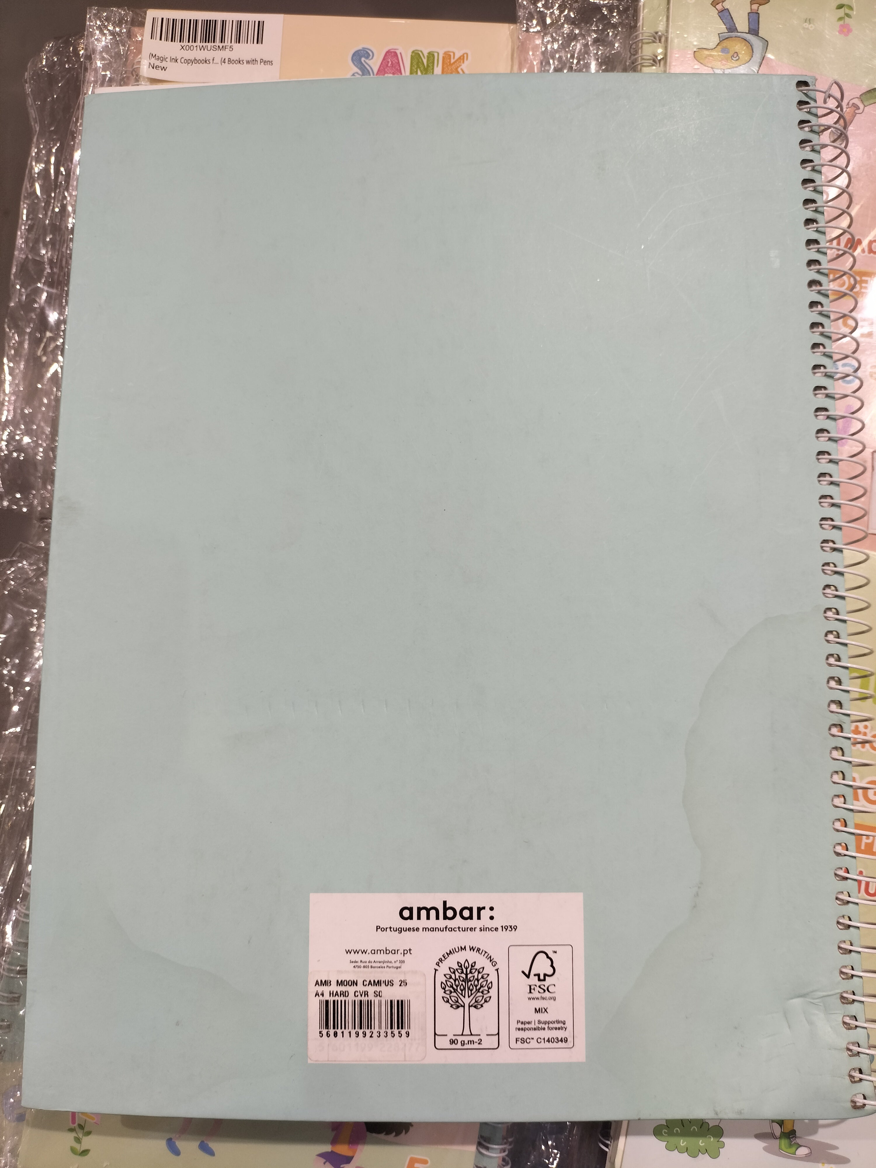 Ambar Moon Flower Sky Blue Notebook