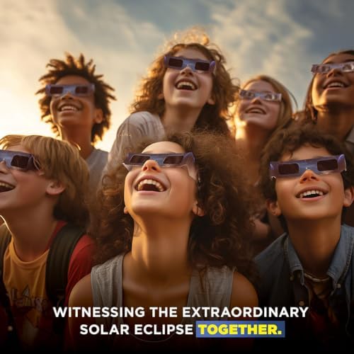 Solar Eclipse Glasses AAS Approved 2024 (10 Pack) CE and ISO Certified Safe Shades for Direct Sun Viewing