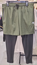 Matador Olive Green Training Shorts with Black Compression Leggings