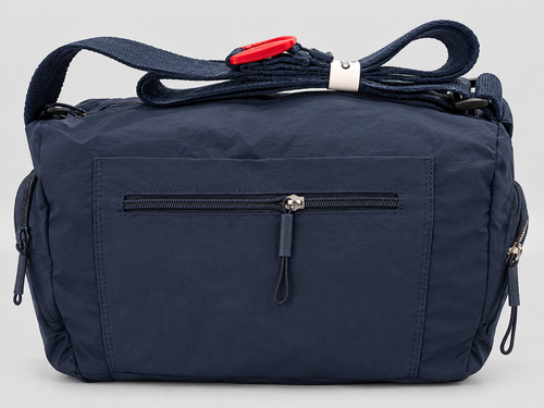 Bagco bag Navy Blue Crossbody Bag with Front Zipper Pocket