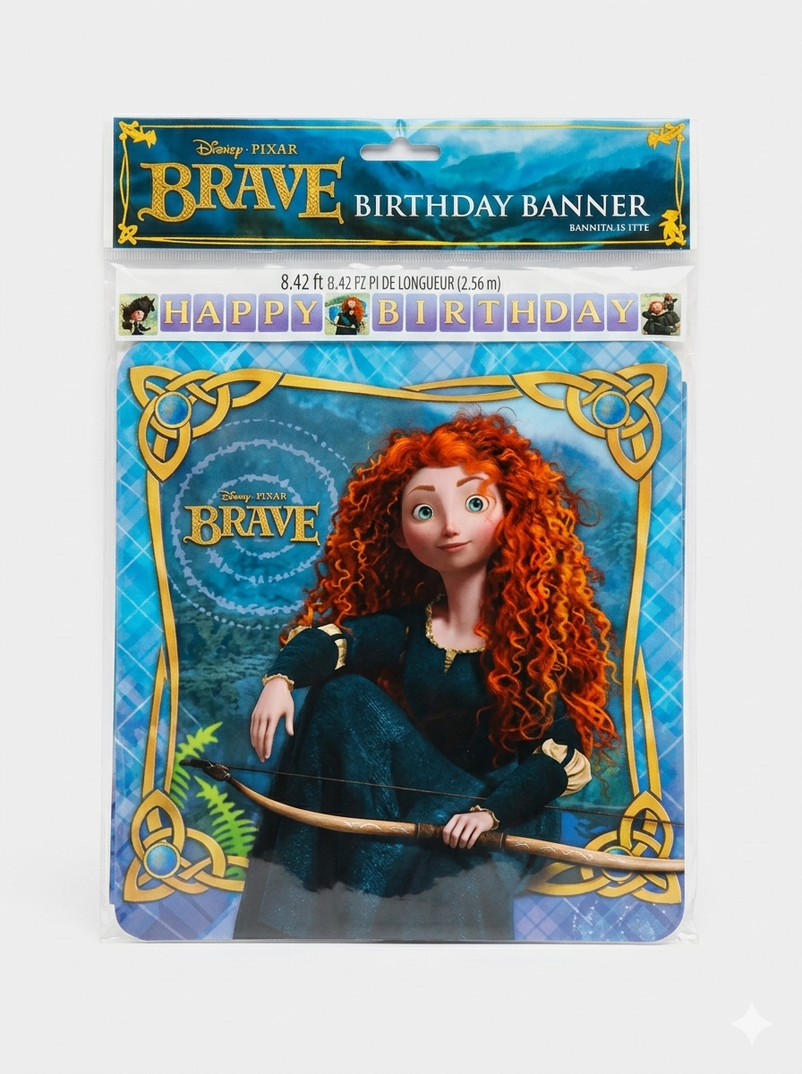 Disney Brave Birthday Banner - 8.42 FT Long / 2.56m