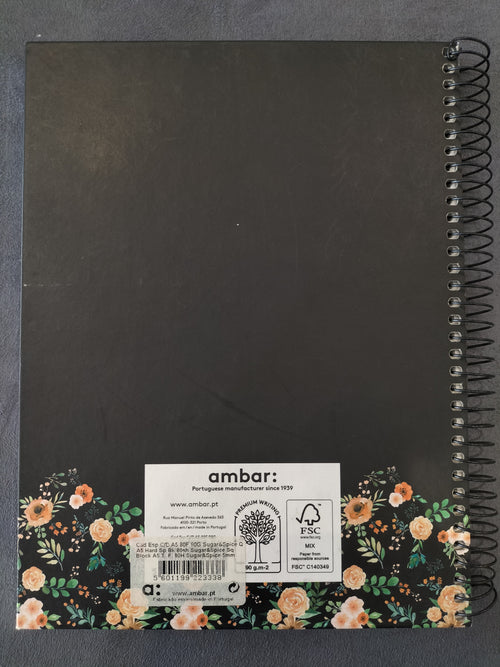 Ambar Sugar & Spice Flower Black Notebook