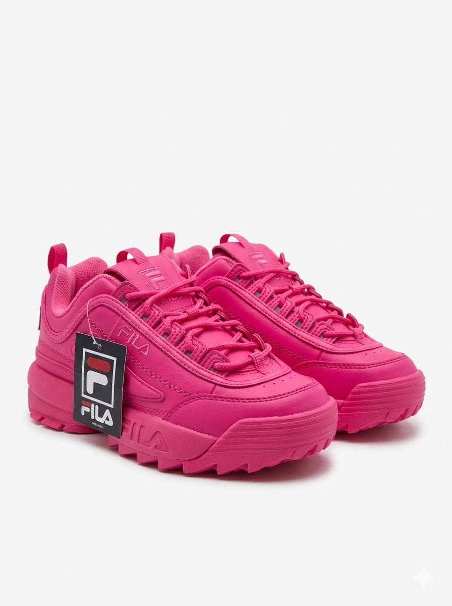 FILA Disruptor II Premium 'Super Pink' Kids Shoes - (3XM01816-651)