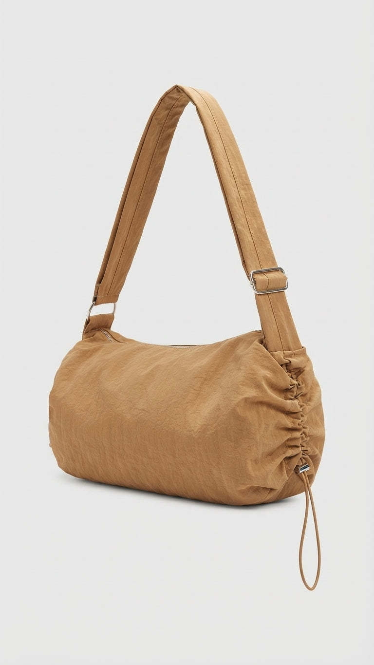 Soft bag Nylon Shoulder Bag honey brown for women xkbfq4118