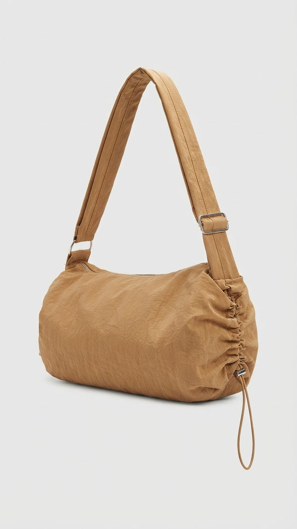 Soft bag Nylon Shoulder Bag honey brown for women xkbfq4118