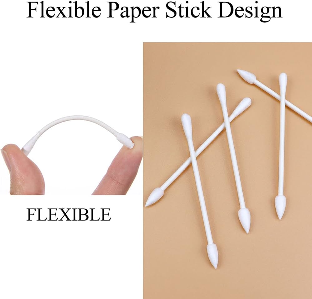 Sppry Portable Cotton Swabs Round-Pointed End - Individually Wrapped 100Pcs