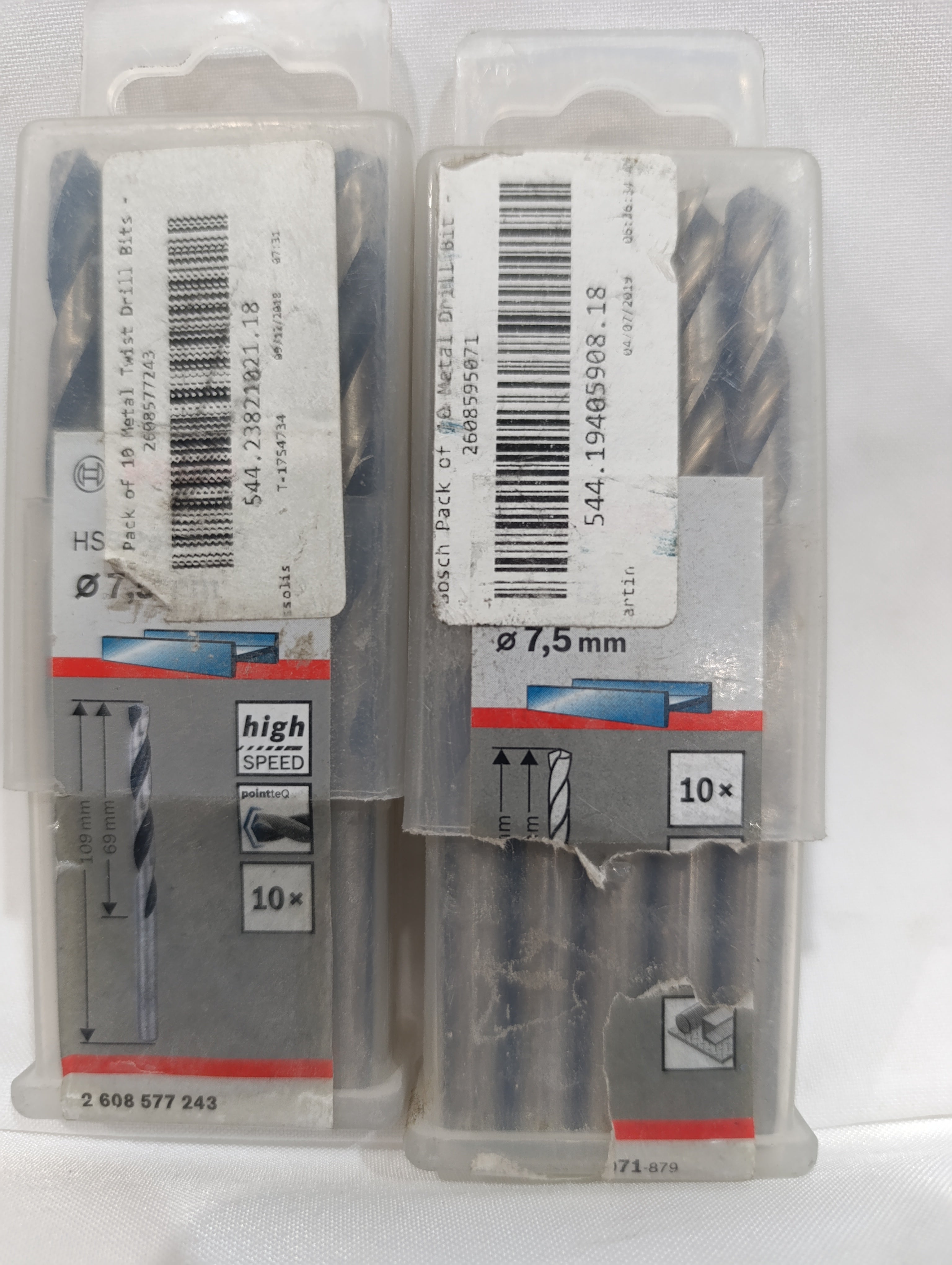 BOSCH HSS-G Metal drill bits ¢7.5mm 10 X