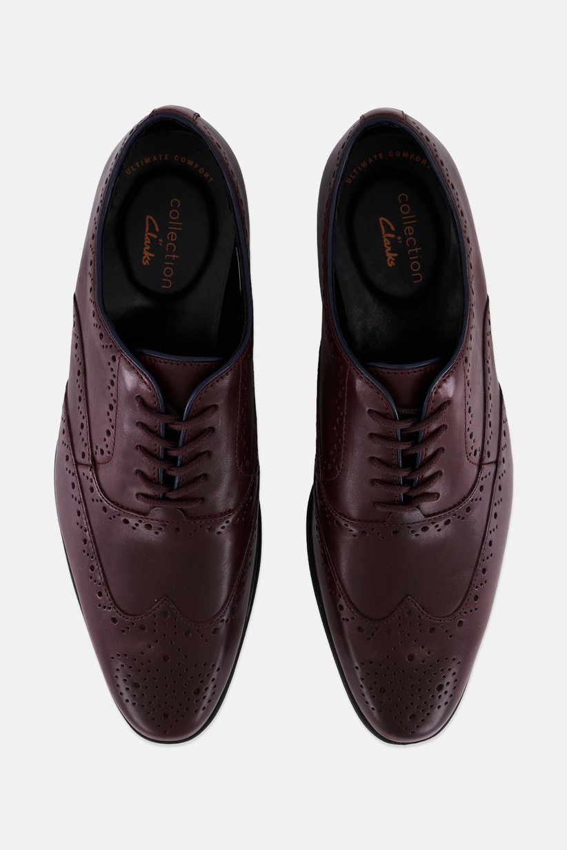 Clarks Bampton Rhodes 'Burgundy Leather' - Men's Shoes