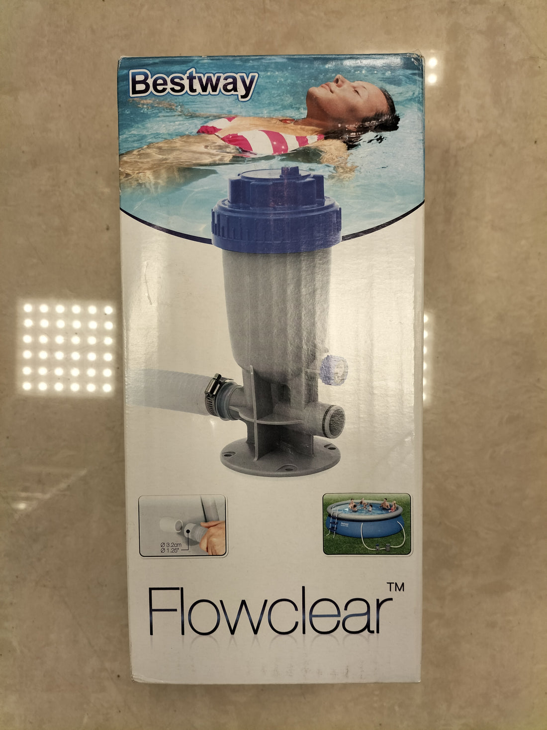 جهاز تعقيم حمامات السباحة AquaFeed من Bestway، موزع كيميائي خارجي