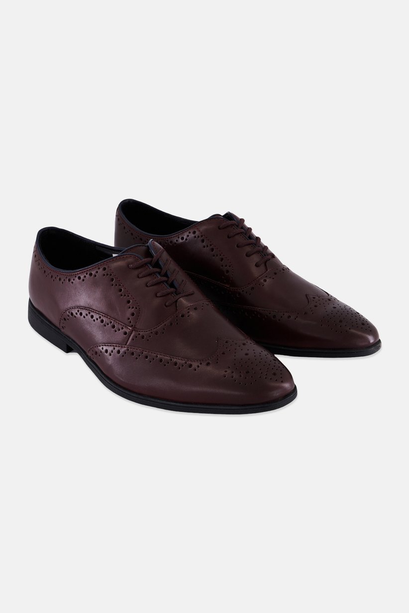 Clarks Bampton Rhodes 'Burgundy Leather' - Men's Shoes