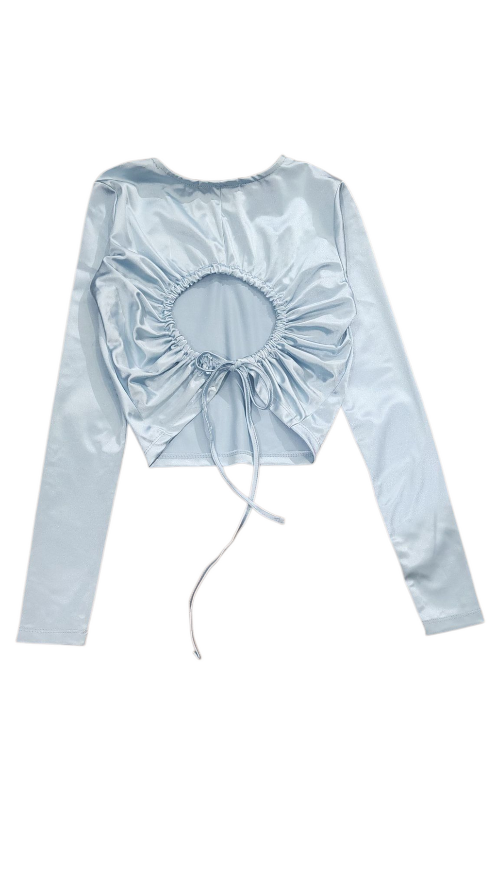 FOREVER 21 بلوزة قصيرة زرقاء سماوي للنساء
