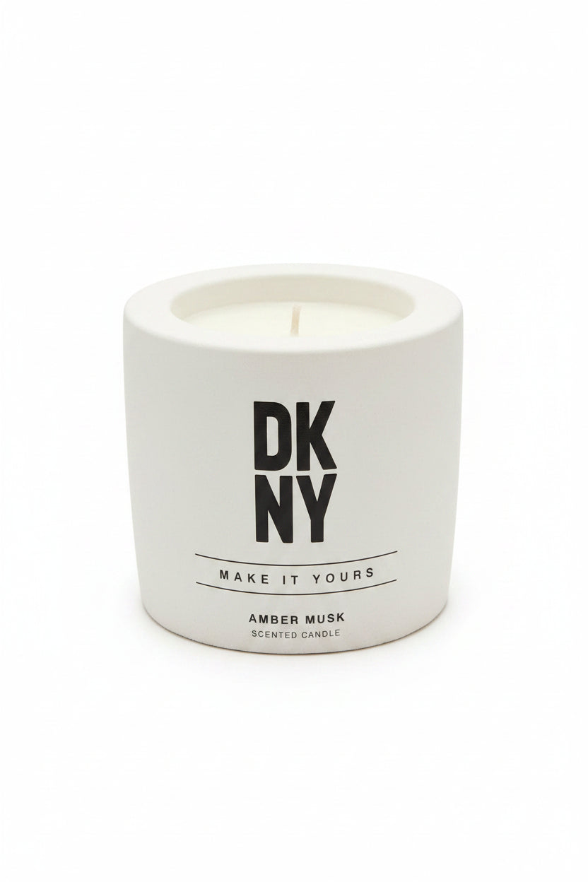 DKNY Amber Musk Cement Scented candle- S White