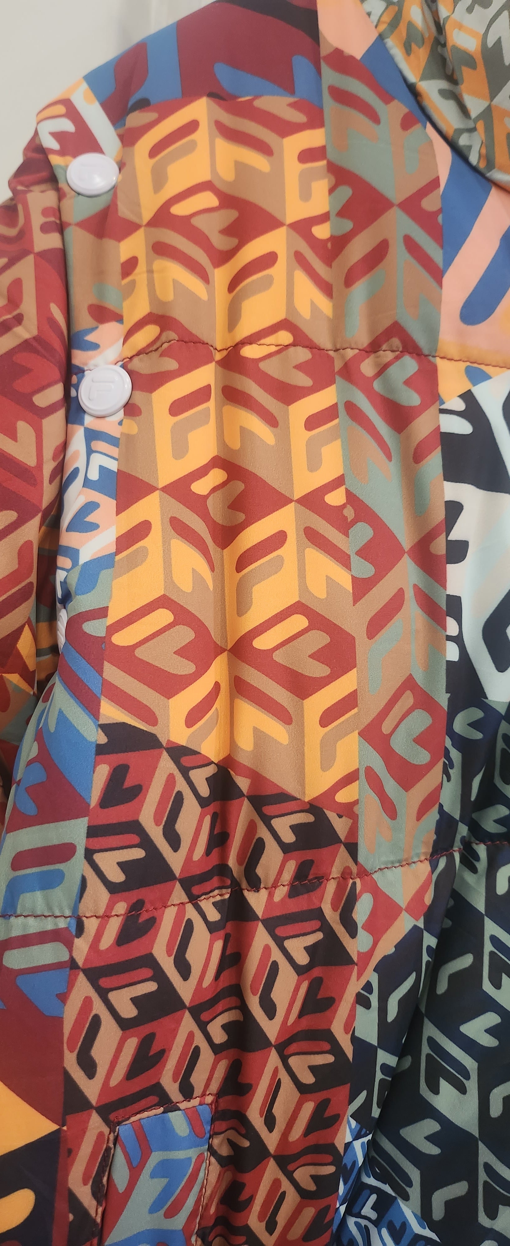 FILA SNAPOFF SLV CROP PUFFER