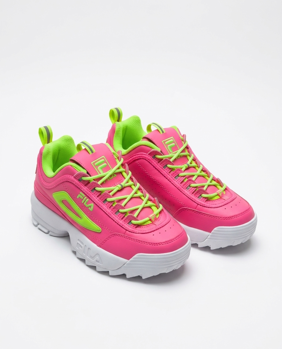Fila Disruptor II Premium Pink/Green Gecko Shoes (3XM01606-665)