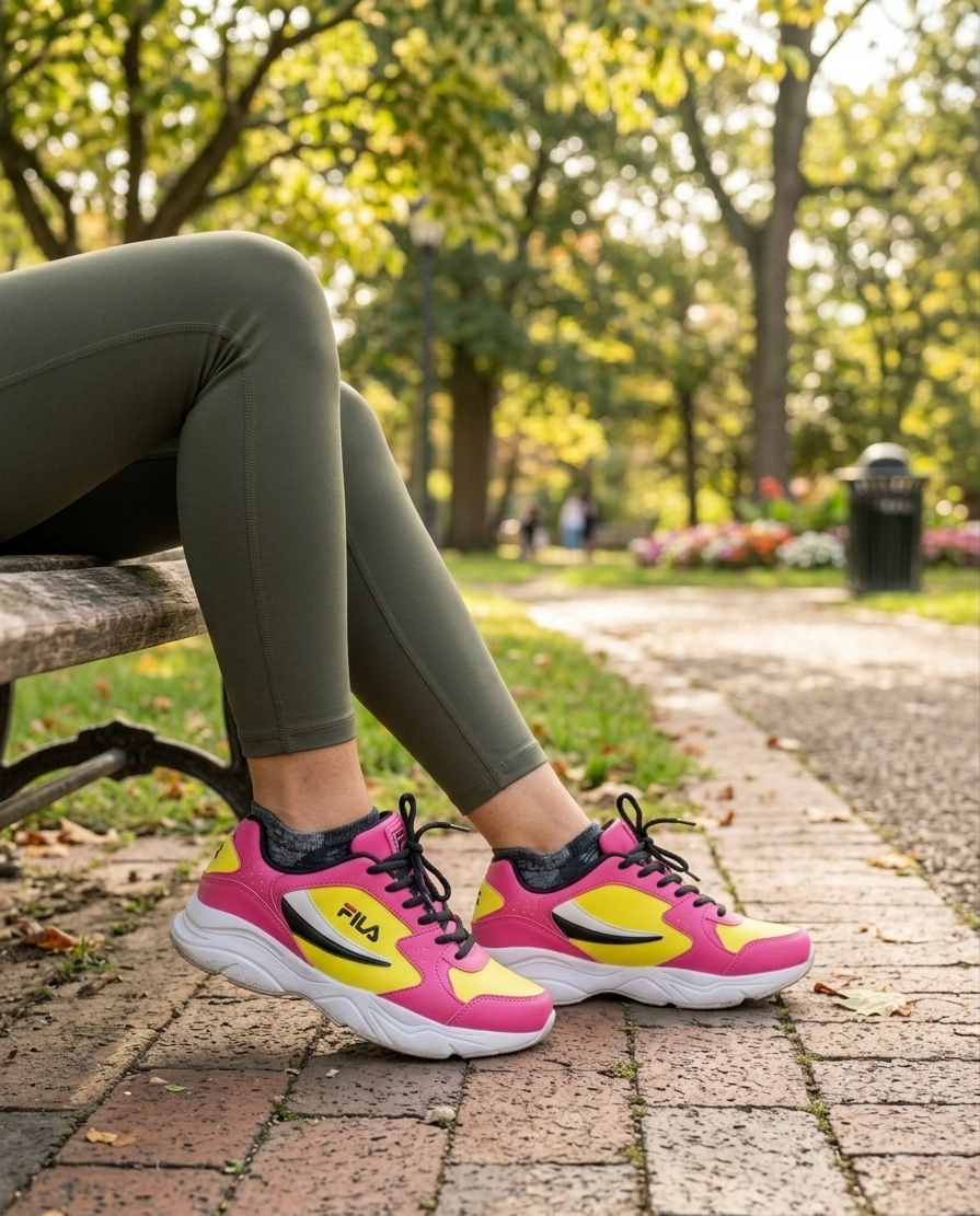 Fila Stirr Pink/Yellow Green Shoes (5RM02049-656)