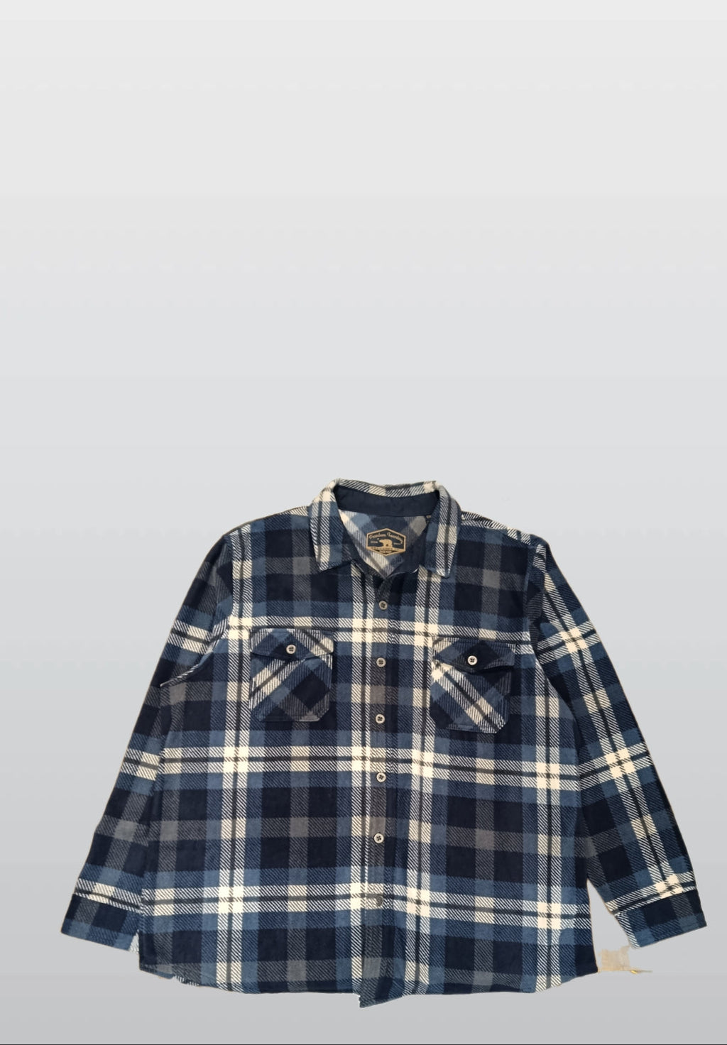 Freedom Foundry Men’s Navy Flannel Shirt – Classic Casual Shirt