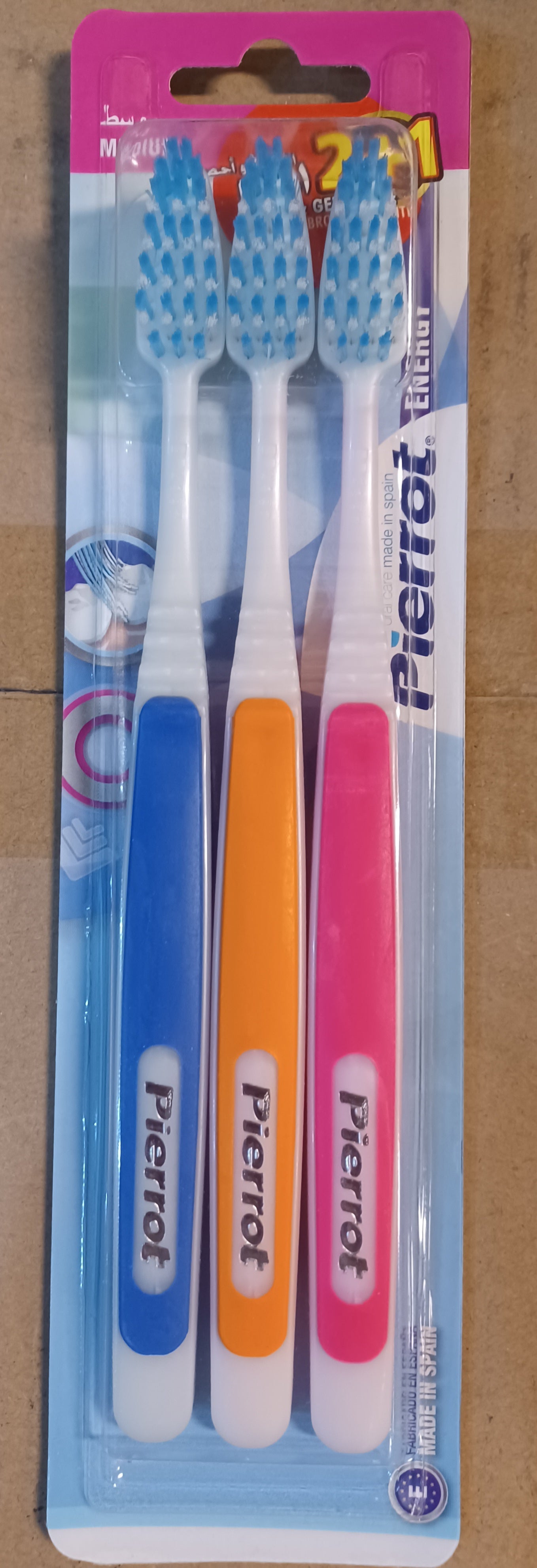 Pierrot Energy Medium Dure Toothbrush – Pack of 3
