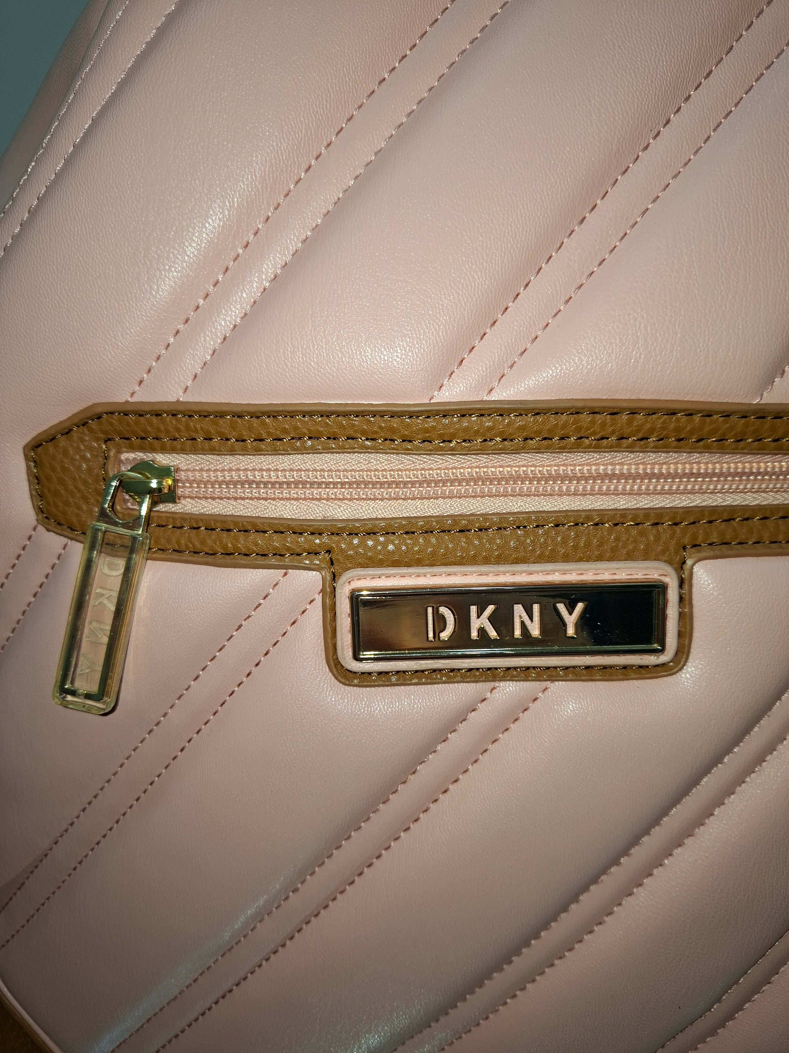 DKNY WOMENS BACKPACK Bias quilted soft backpack  peach bloom D0680BS2