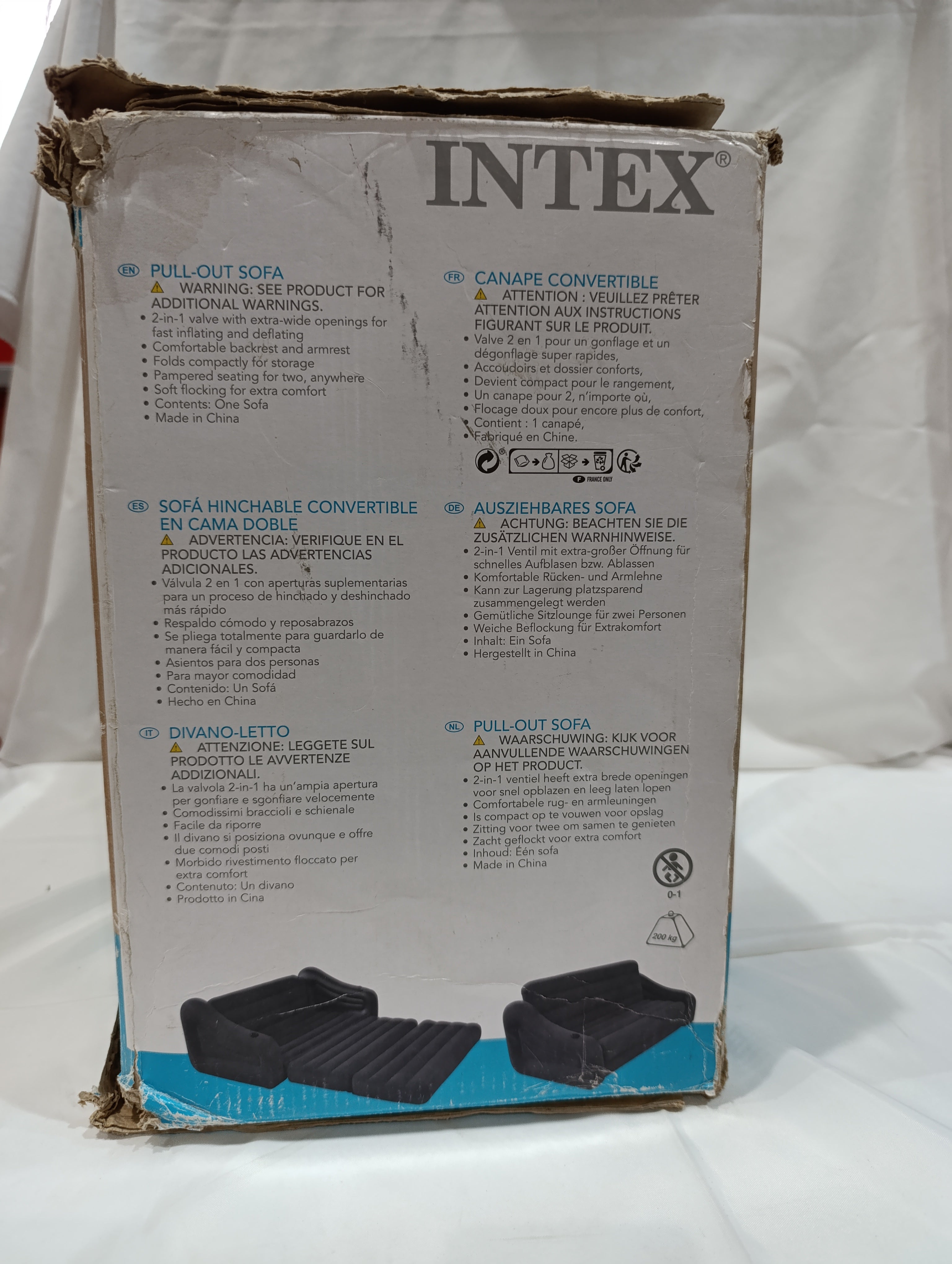 Intex air bed sofa