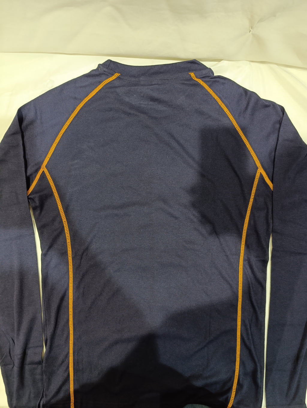 OUTERLIMITS Men striped round neck cotton blend navy blue set sport
