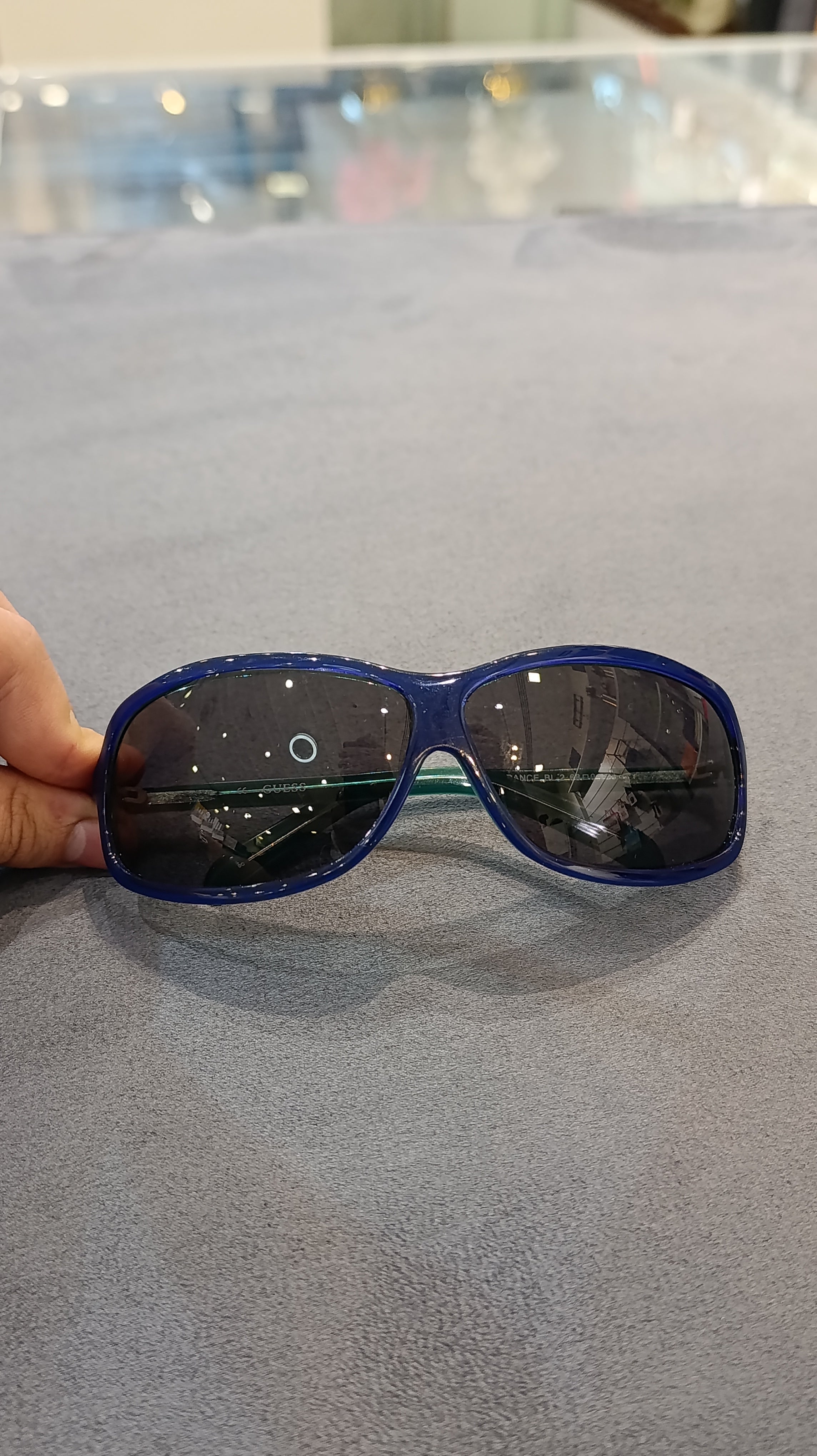 GUESS Blue-Green Gradient Square Sunglasses