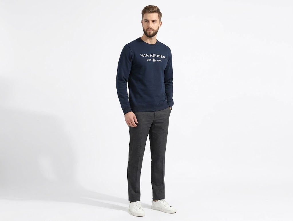Van Heusen move slim fit est 1881 navy blue