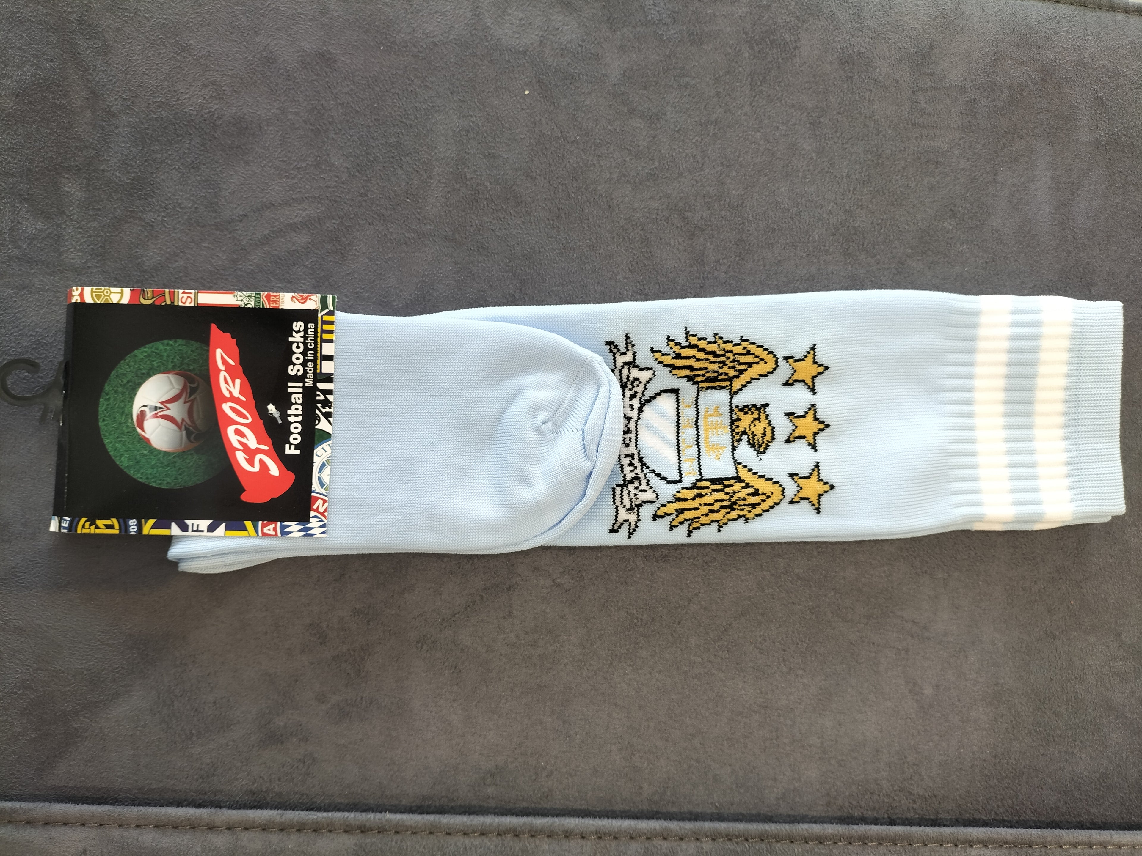 Football Team Socks Light Blue