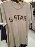 G-Star Raw Men's tshirt STRAIGHT GRAPHIC 10 R GREY HEATER - TD118474107906