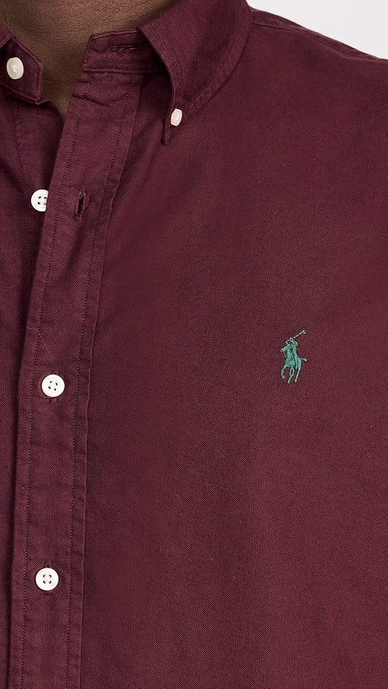 POLO RALPH LAUREN Men's Oxford Shirt wine