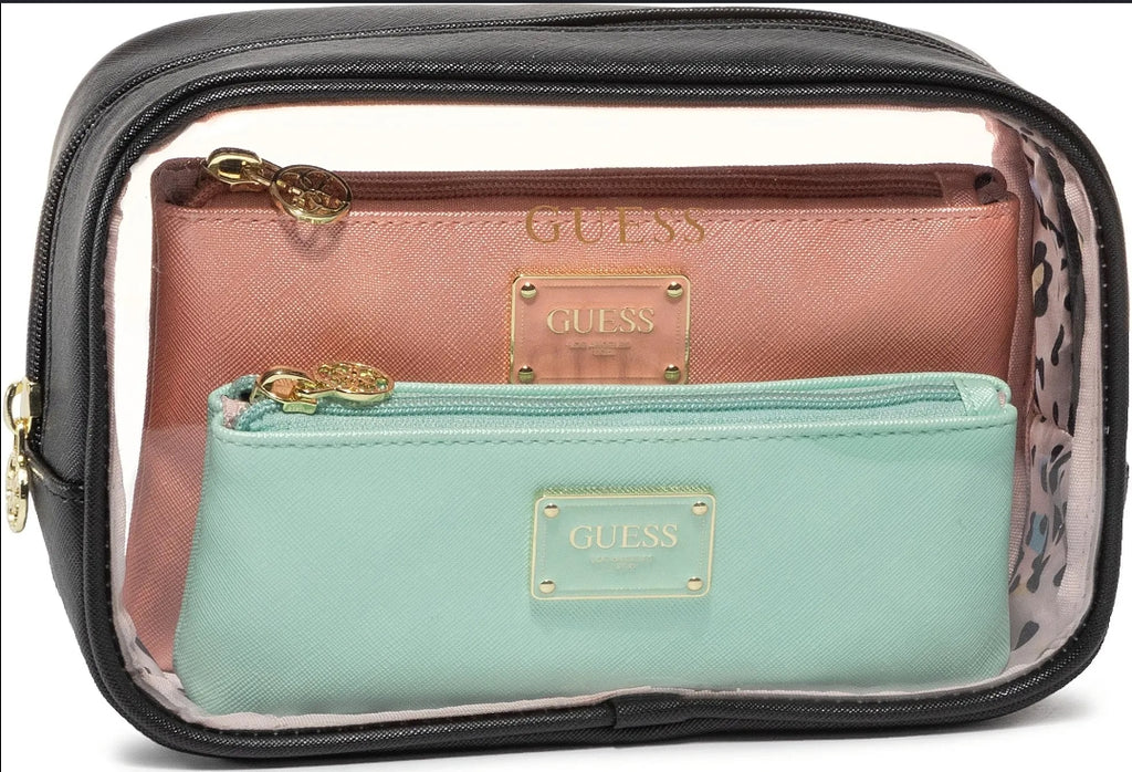 Guess Bahia Accessories 3-in-1 Cosmetic Set - Mint Green and Peach