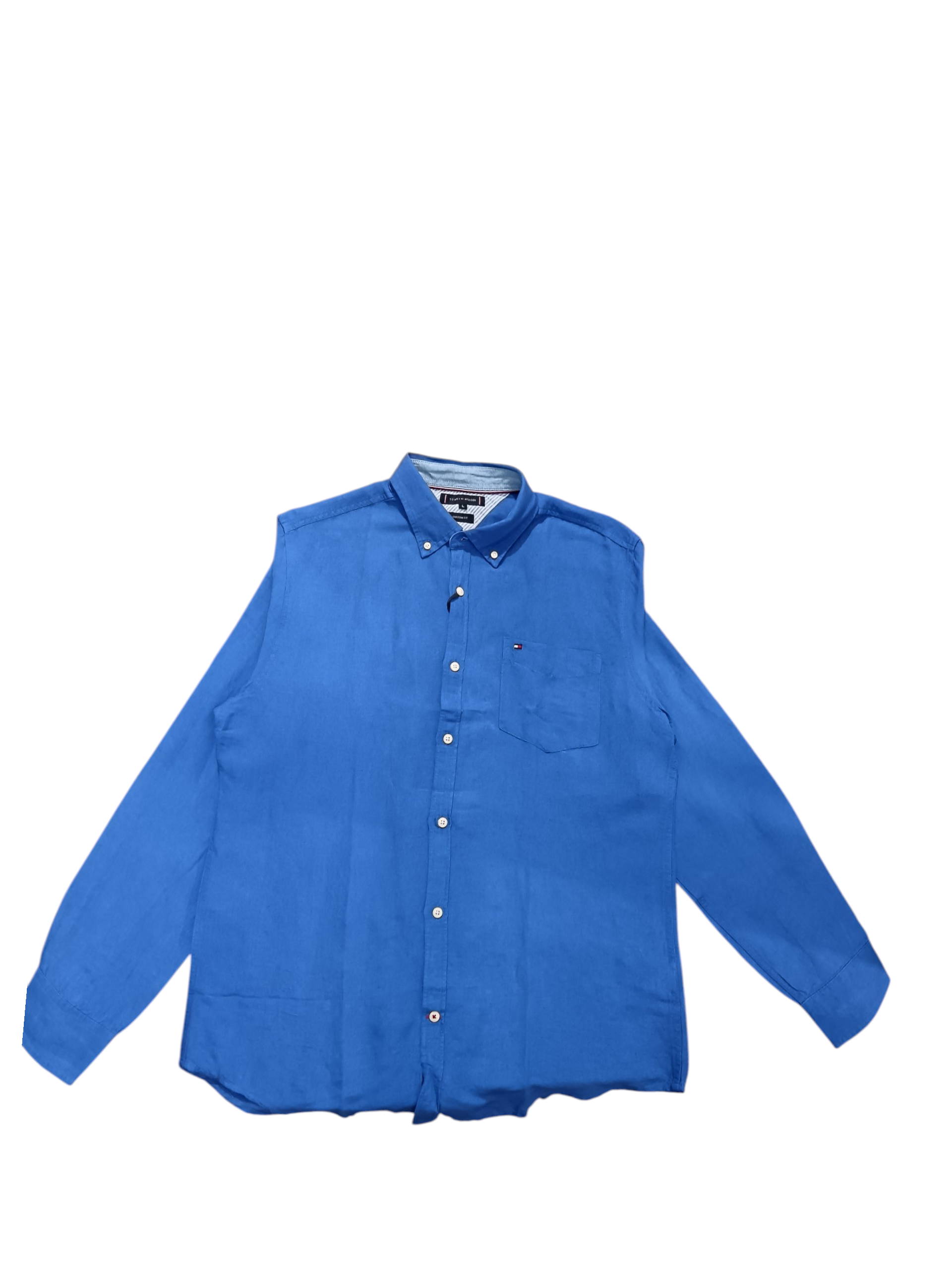 TOMMY HILFIGER CUSTOM FIT BLUE SHIRT