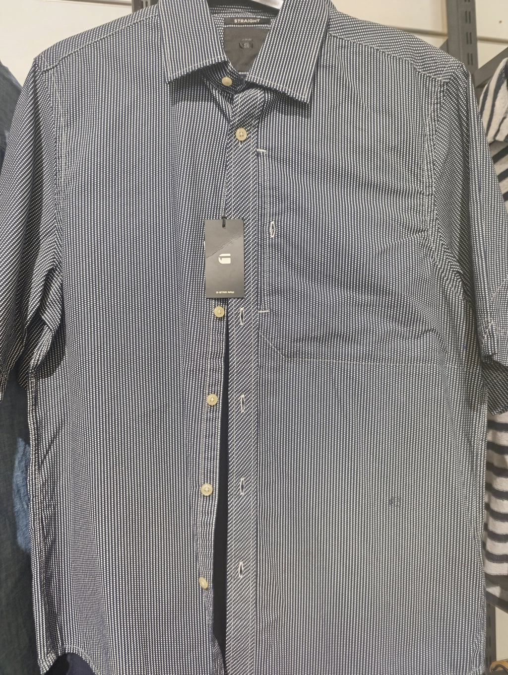 Short-Sleeve Micro-Pattern Casual Shirt