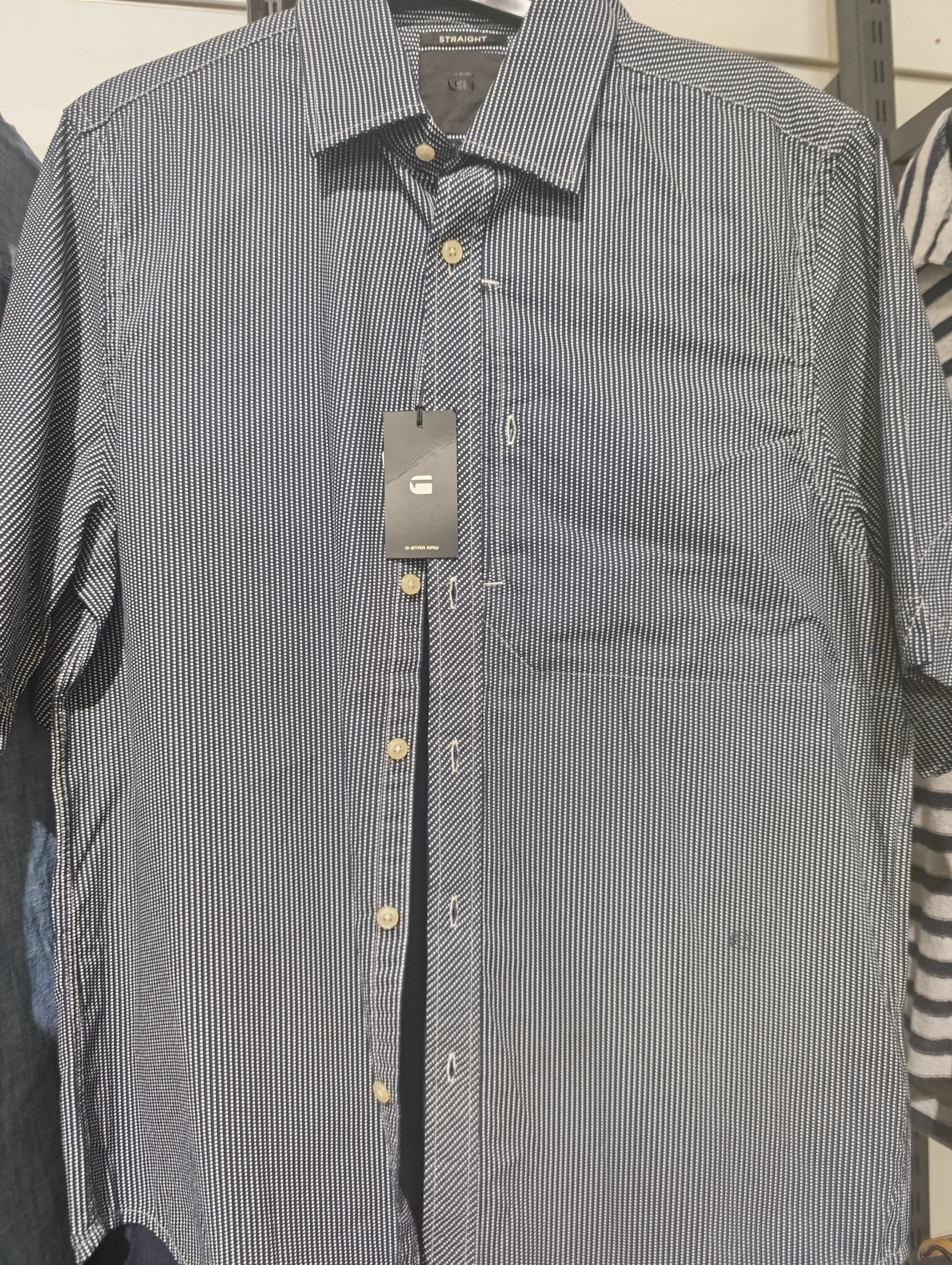 Short-Sleeve Micro-Pattern Casual Shirt