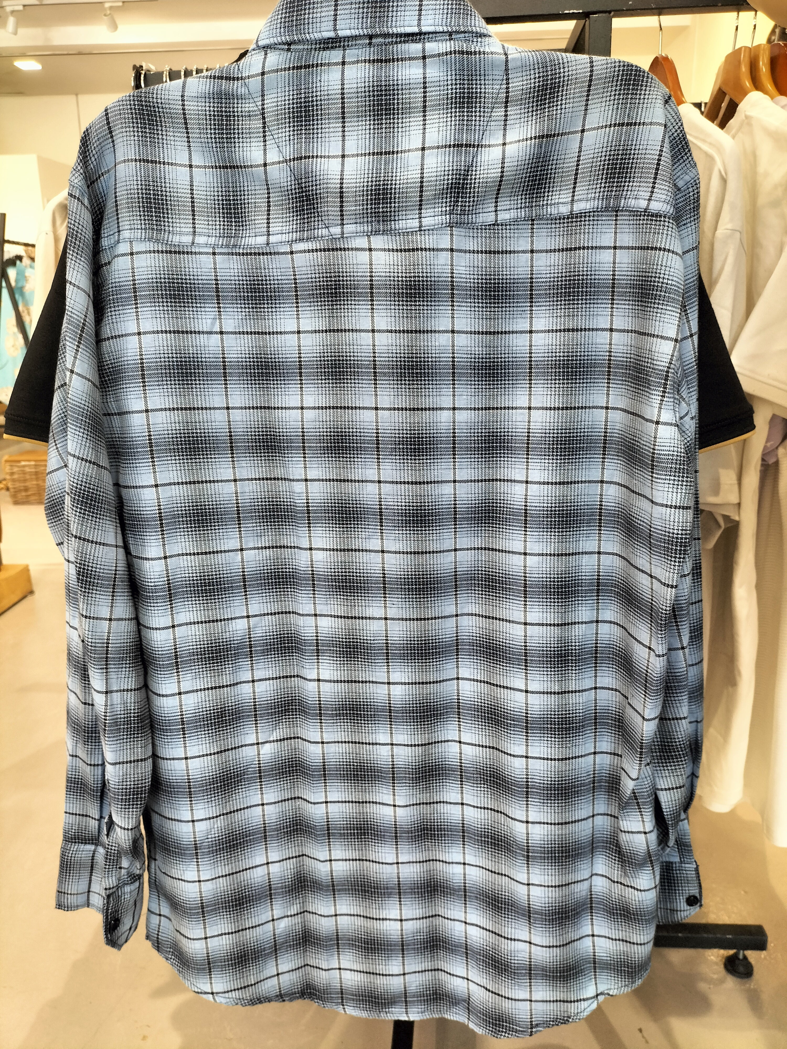 Pride Blue Flannel Shirt with Checkered Pattern