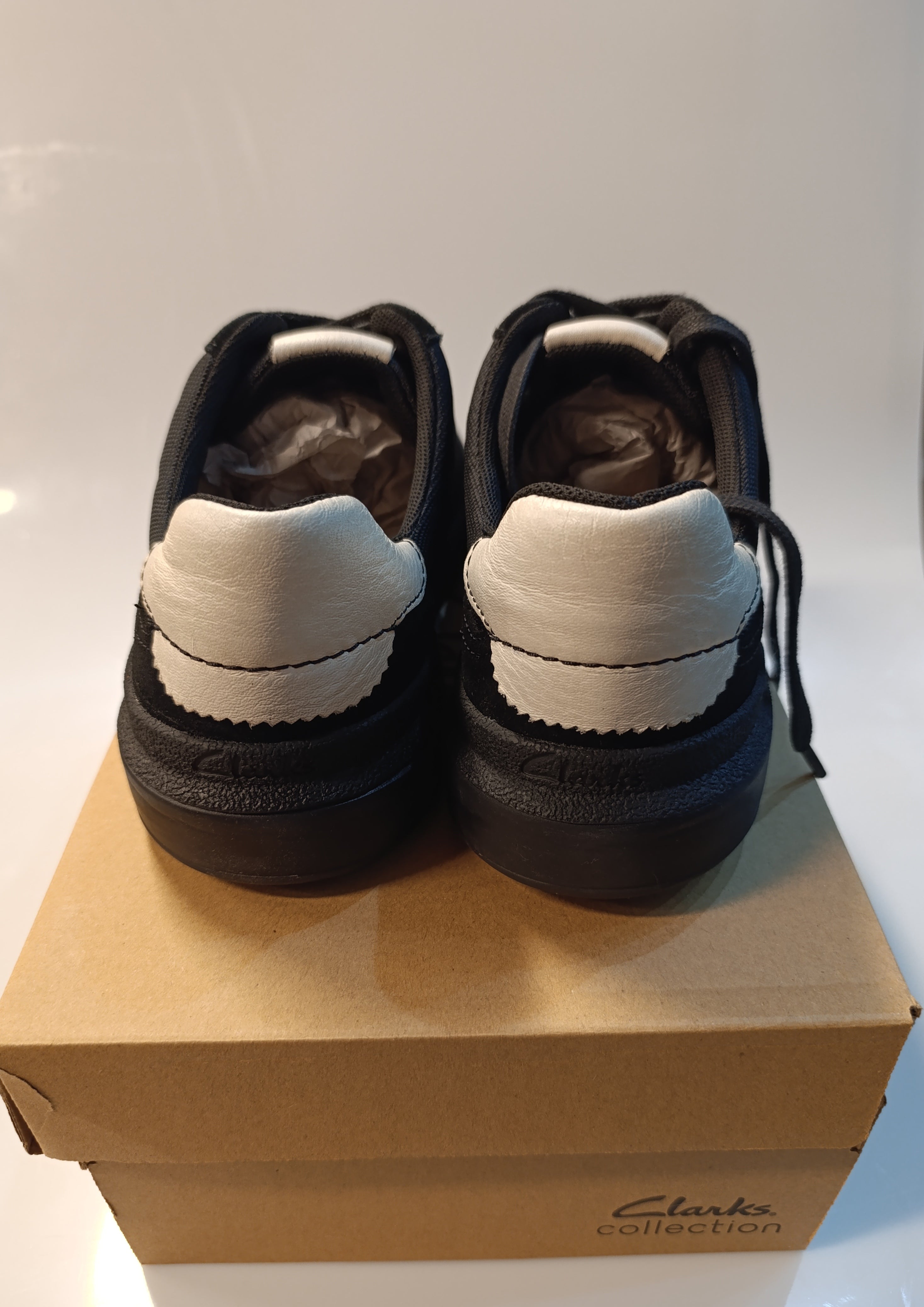 Clarks Moix Comfort Men's Black-Latte Sports Trainers – Lightweight Athletic Walking Shoes