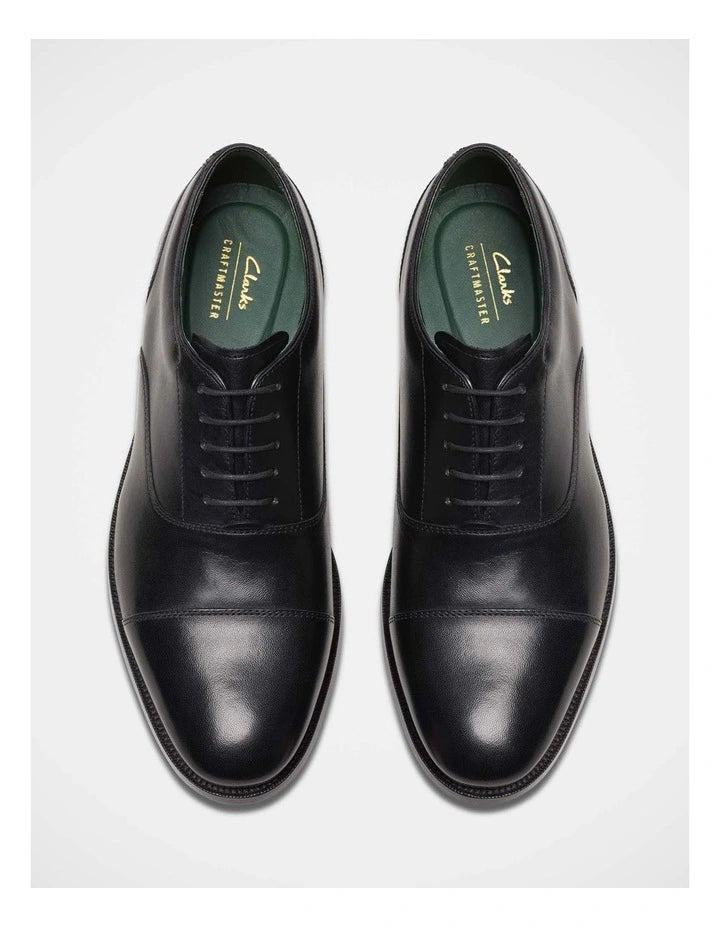 Clarks Wenham Cap II Men’s Dress Shoes – Premium Leather Cap‑Toe Oxfords with All‑Day Comfort