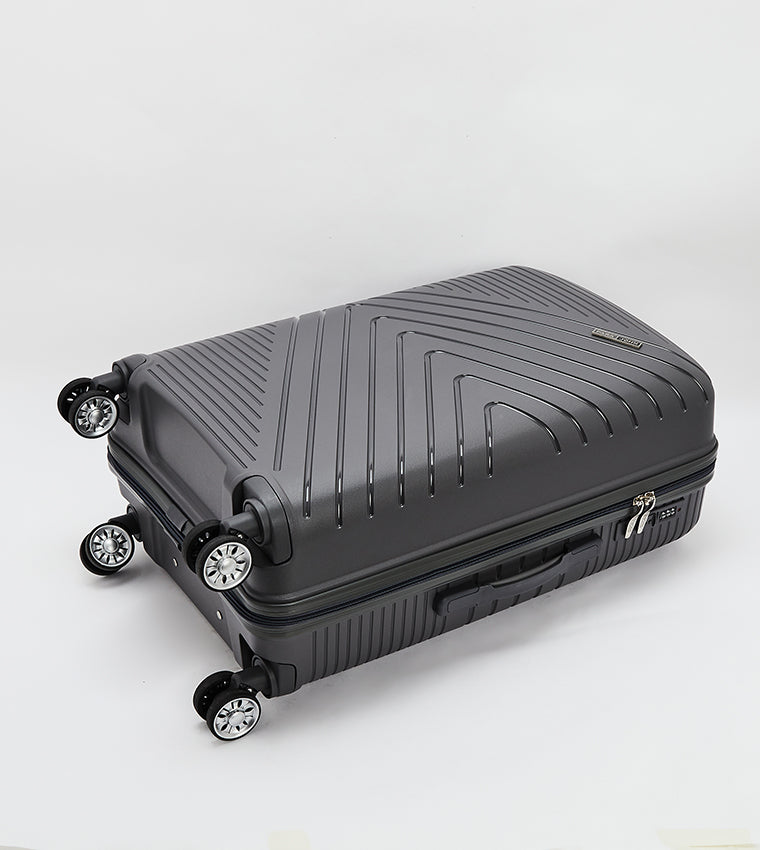 David Jones Black Flexible four Wheeled Trolley Luggage BA-8001A-M