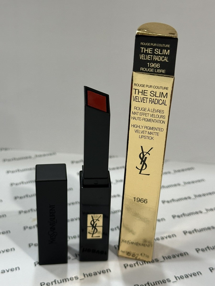 YSL Yves Saint Laurent Slim Velvet RADICAL Matte Lipstick ~ 1966 Rouge Libre NEW ( Damaged box)