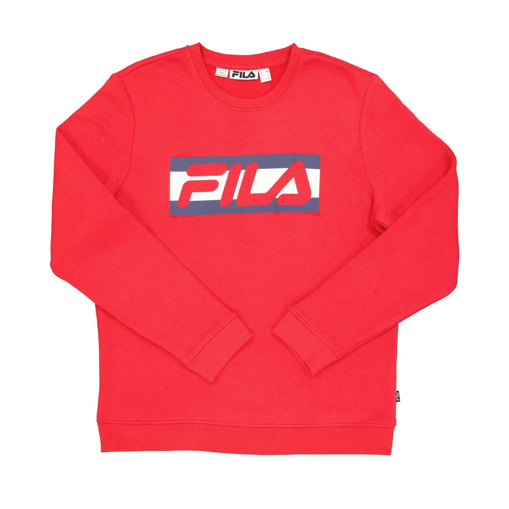 FILA قميص بأكمام طويلة وقبة دائرية للرجال Adlai 'أحمر' - (SM13B626-622)