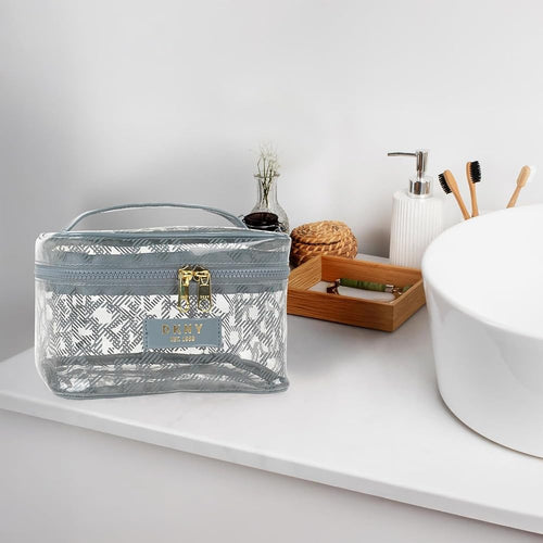DKNY Lucid Dream Traincase gray Lace Storage Bag Cosmetic Bag