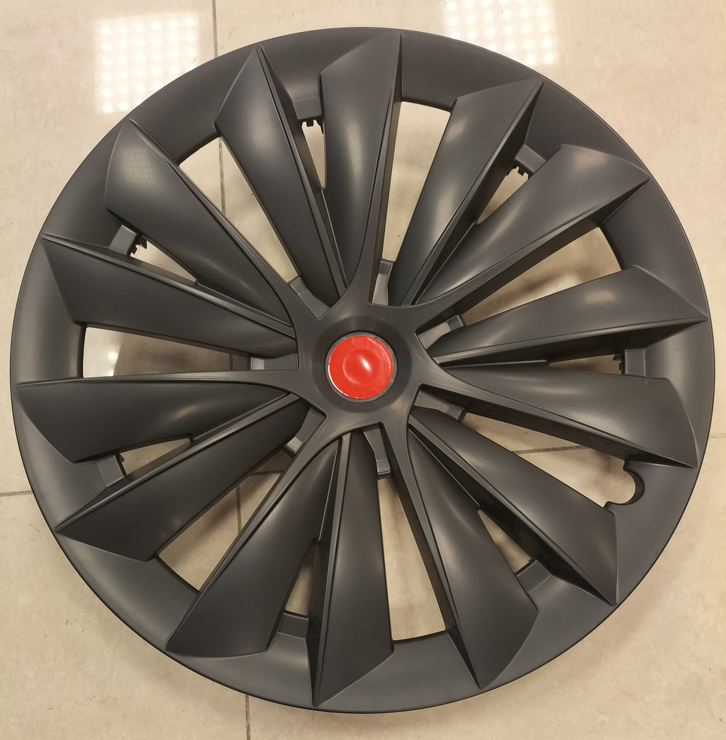 Tesla Model Y Wheel Hubcaps & Center Caps - 4Pcs 19-inch Matte Black (Open Box)