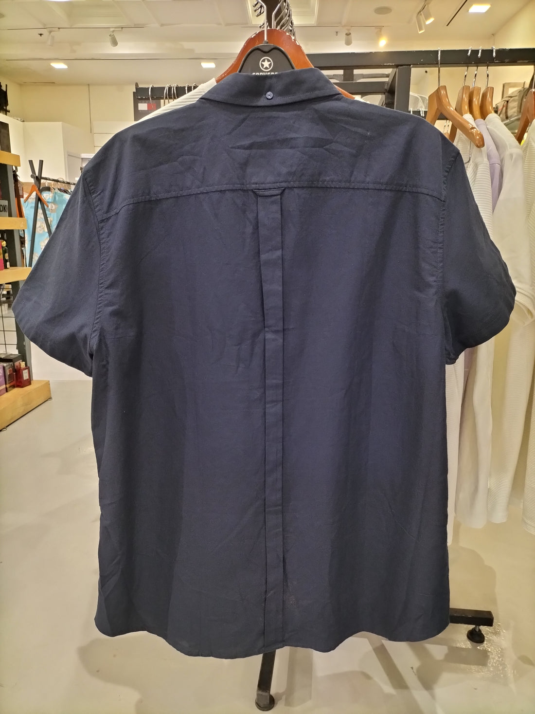 Ben Sherman Men's Dark Navy Short-Sleeve Oxford Shirt