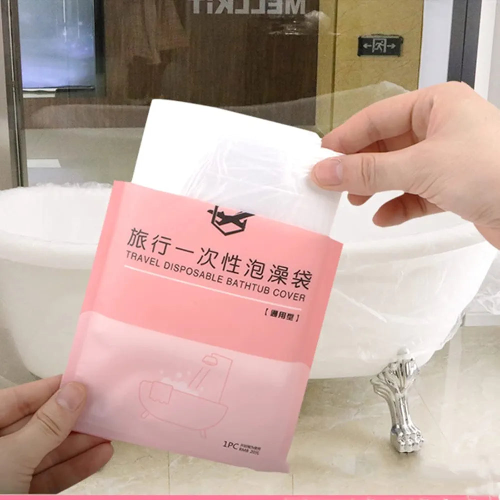 Large Disposable Film Bathtub Cover Disposable Bathtub Liner Heat-resistant Thickening Bathtub Liner (260cmx 120cm)(AS IS))