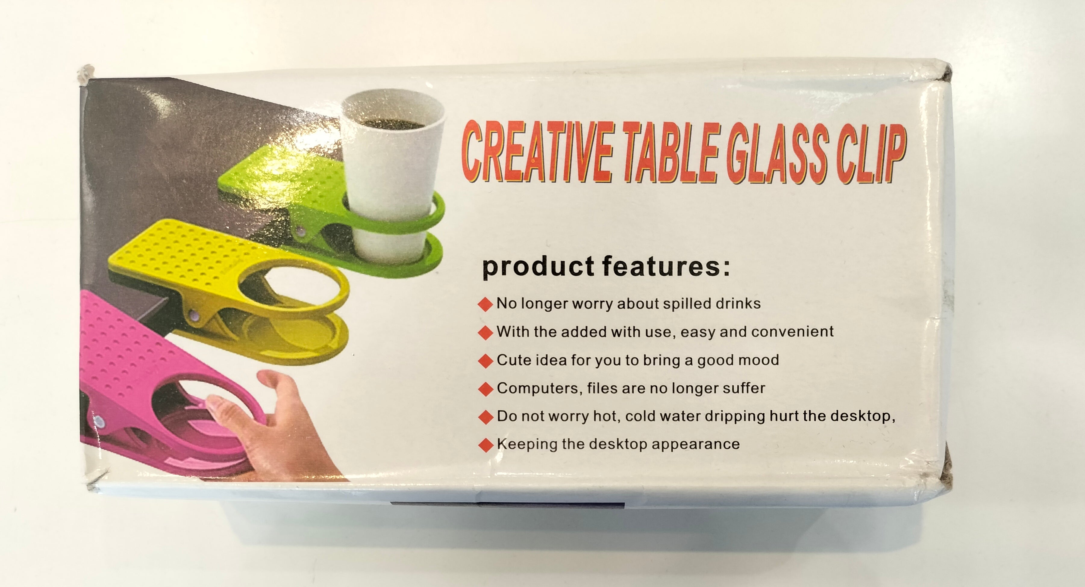 Creative Table Glass Clip (Yellow)