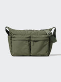 Soft bag Multi Pocket Shoulder Bag  green olive color XKBFQ4824 Unisex