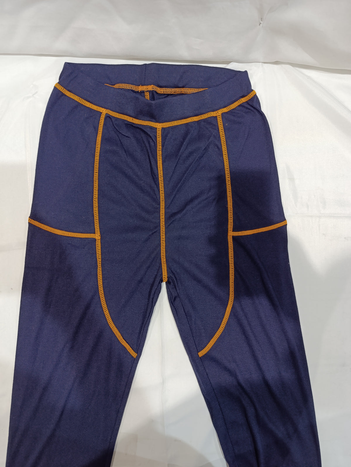 OUTERLIMITS Men striped round neck cotton blend navy blue set sport