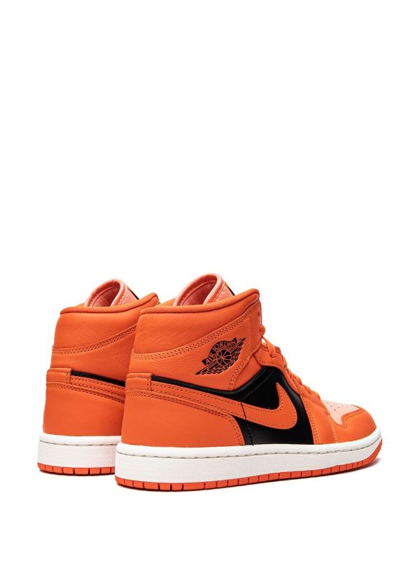 Nike Air Jordan 1 Mid SE 'Orange/Black' Shoes - (DM3381-600)