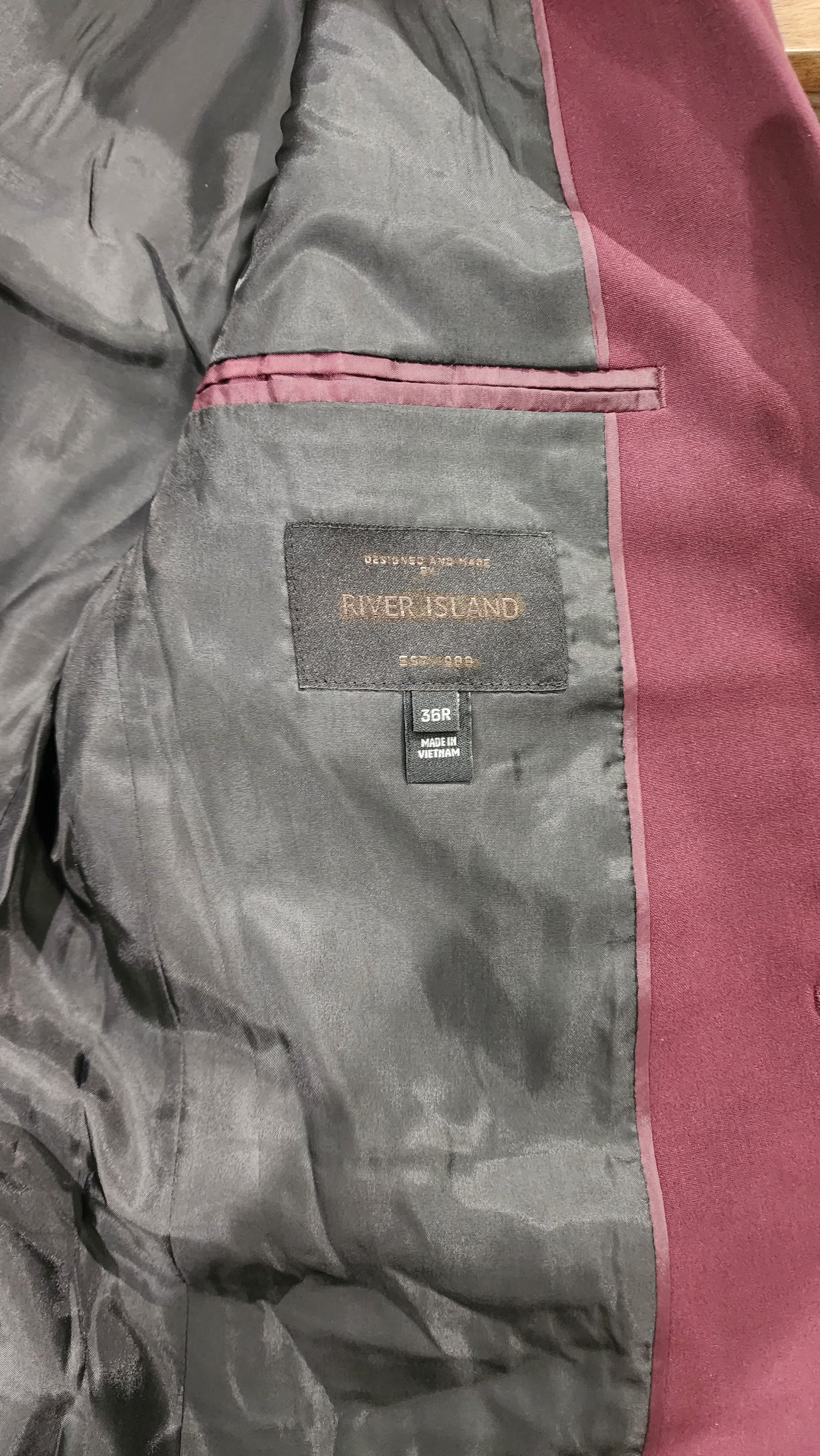 River Island Burgandy Blazer Jacket